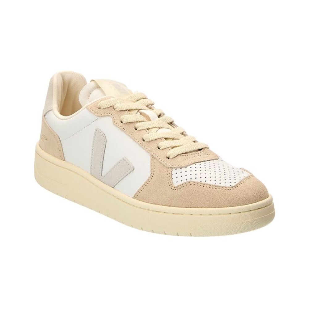 Veja Suede-Trim Sneaker, White